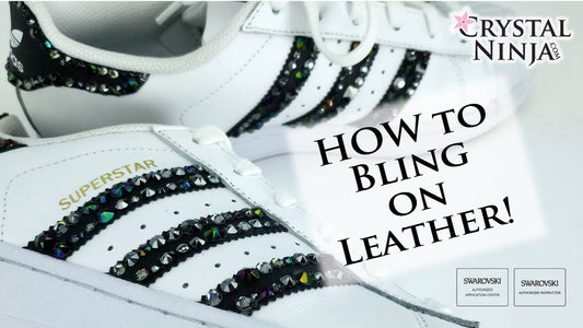 How to bling shoes with rhinestones using flexible glue for leather and rubber