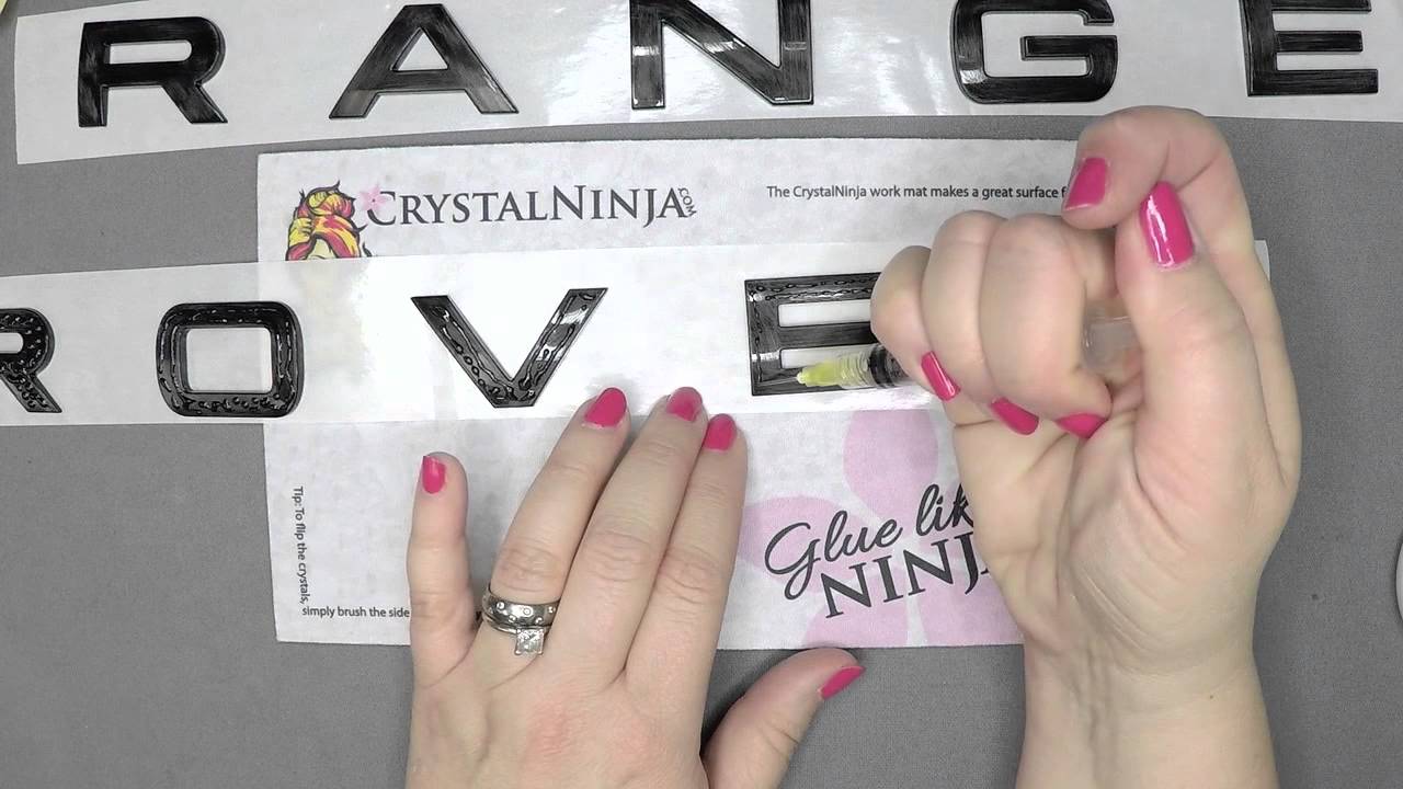 How to bling car emblems with rhinestones, 2-part epoxy video tutorial