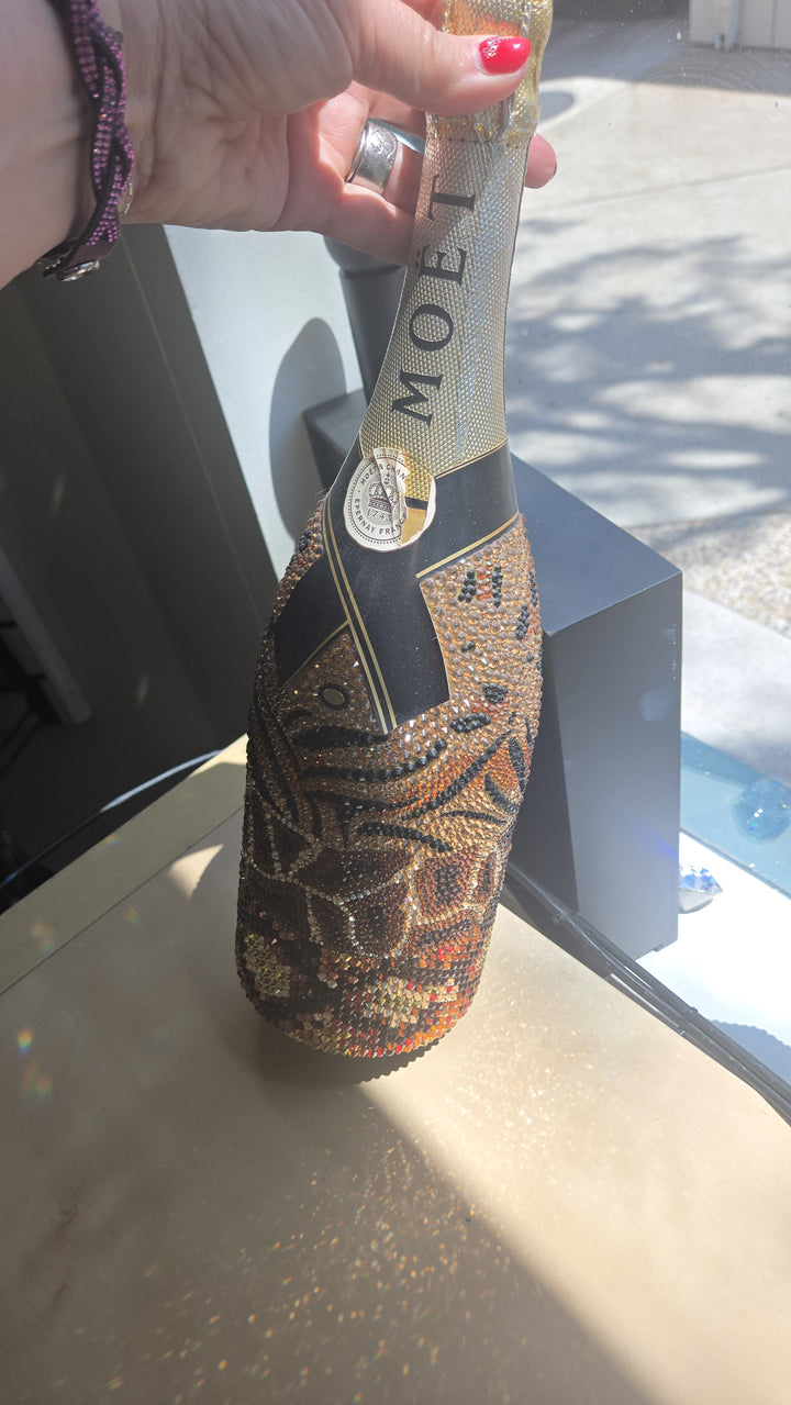 Walk of Shame? 3Liter? Moet Leopard, Tiger, Giraffe, Python Print Skwizowski crystals