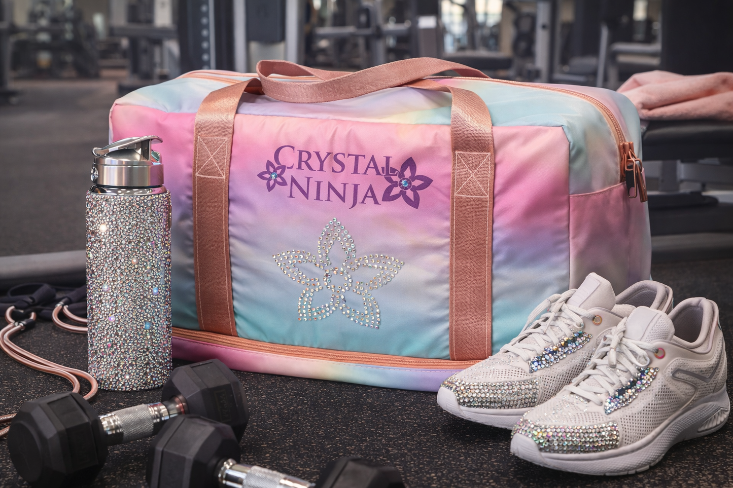 Crystal Ninja Duffle Bling Travel Bag!