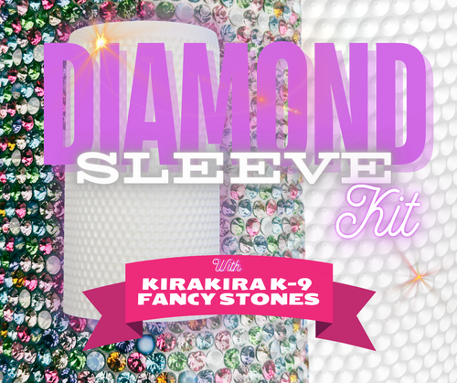 Diamond Sleeve Kit  w KiraKira K9 Glass Chatons - SMALL STONE SIZE