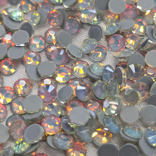Collection of Mocca Gray Opal rhinestones on a CrystalNinja Work Mat