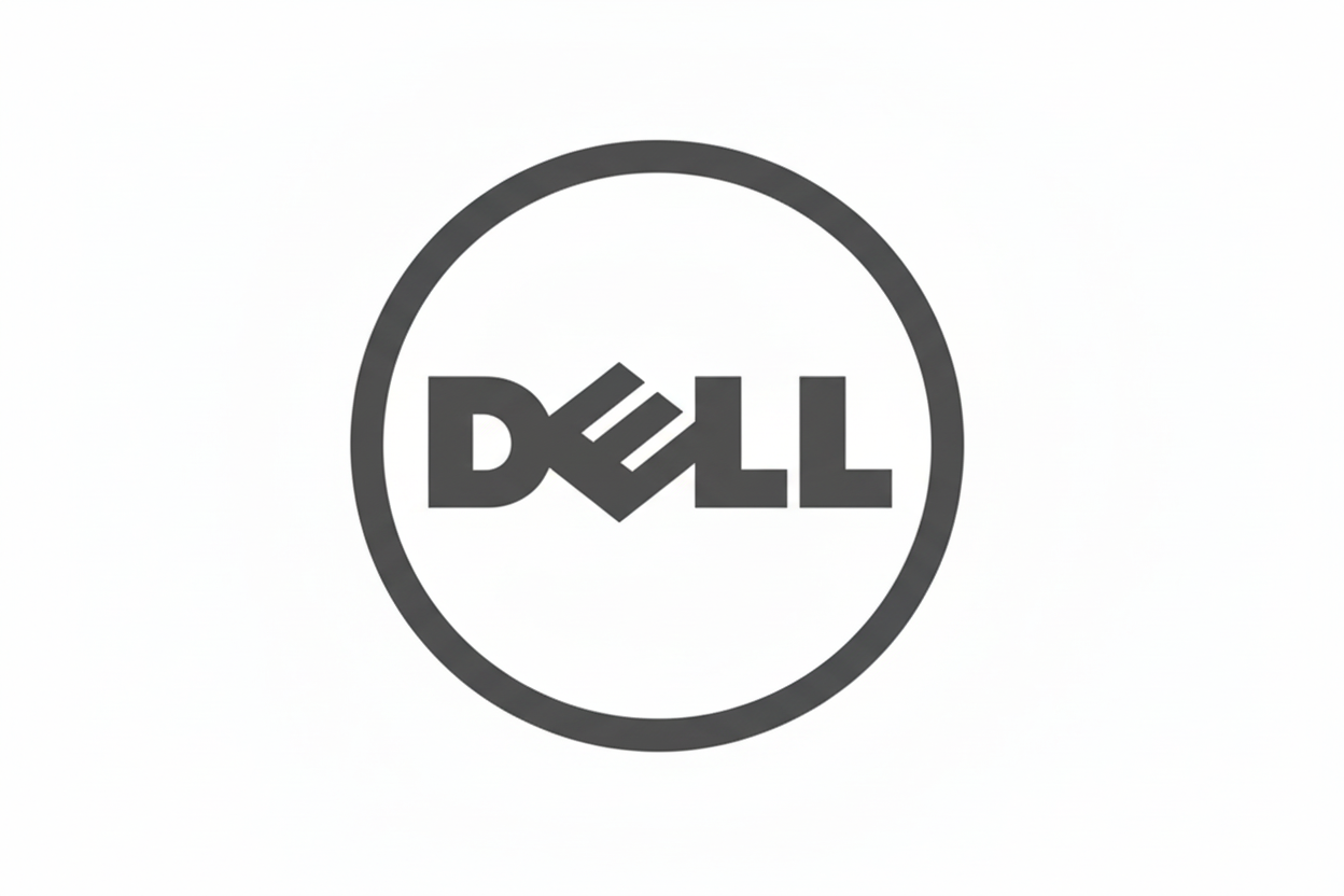 Dell logo in a circular design on a transparent background
