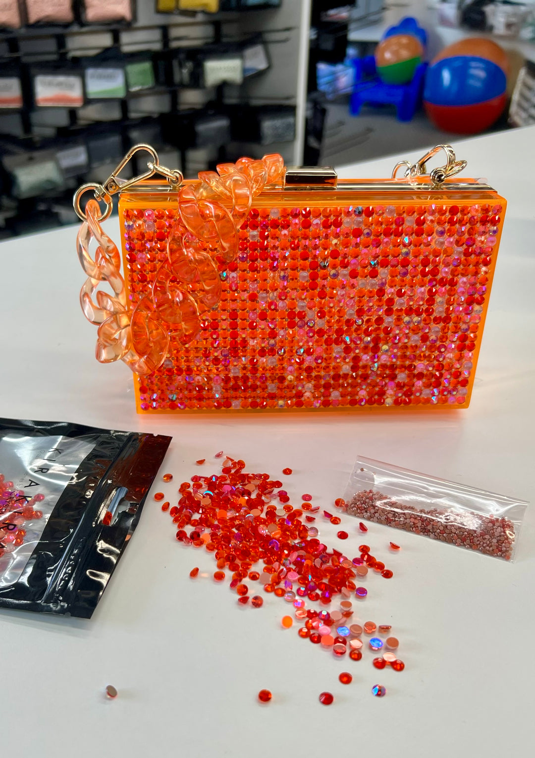 Illuminated Premium Grid Purse (Orange Crush!)