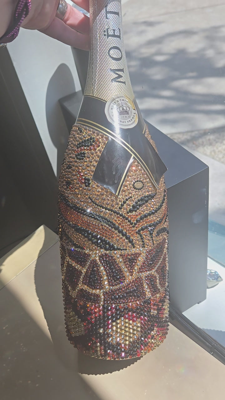 Walk of Shame? 3Liter? Moet Leopard, Tiger, Giraffe, Python Print Skwizowski crystals