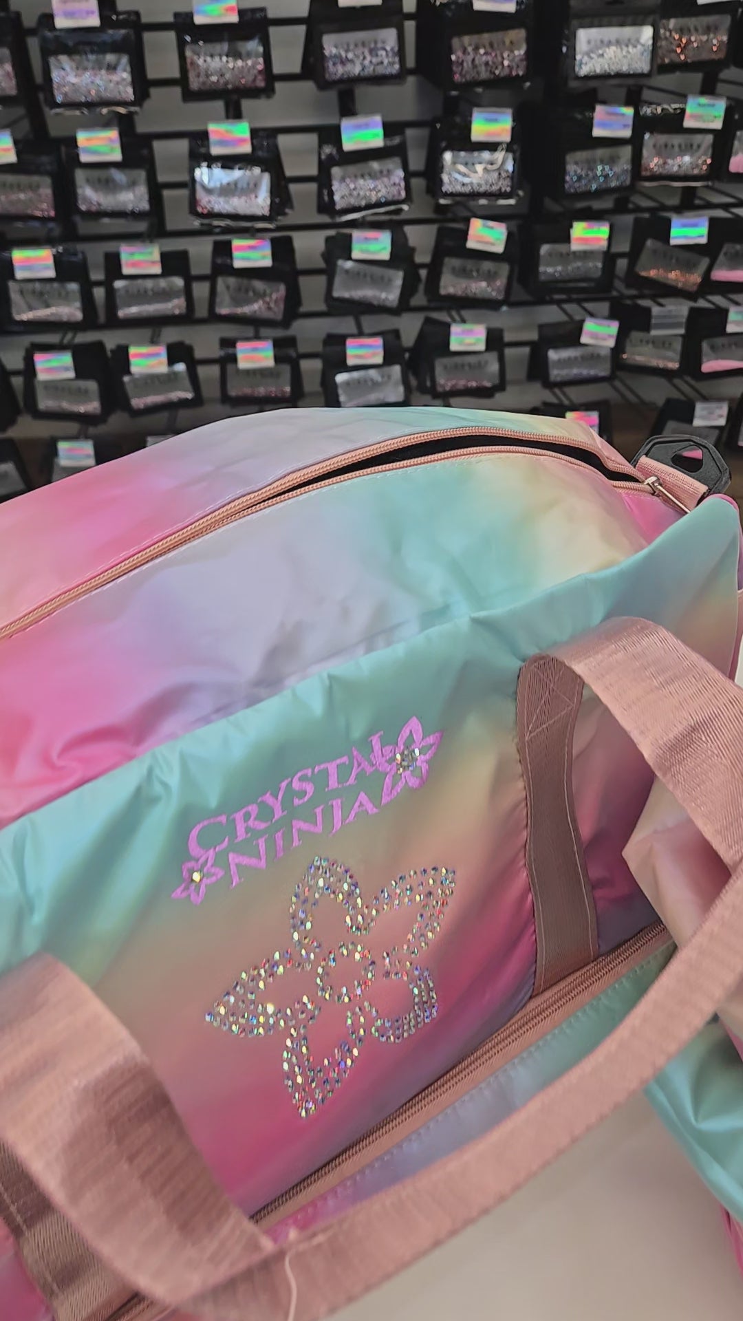 Crystal Ninja Duffle Bling Bag
