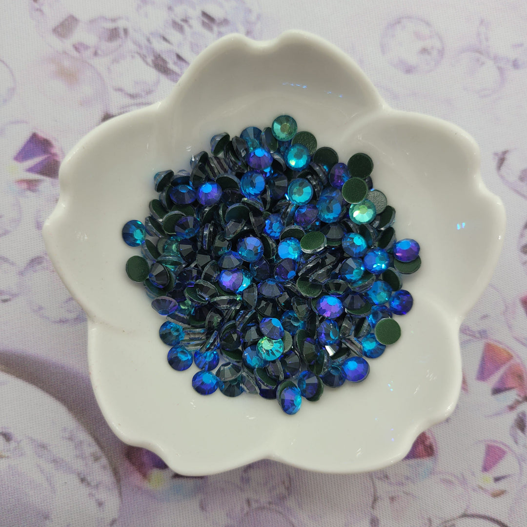 Mocca Blue Purple AB - KiraKira Glass Rhinestones by CrystalNinja