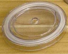 LID ONLY: FLAT Lid for Clear Acrylic Double Walled Tumbler -  Fits 20oz