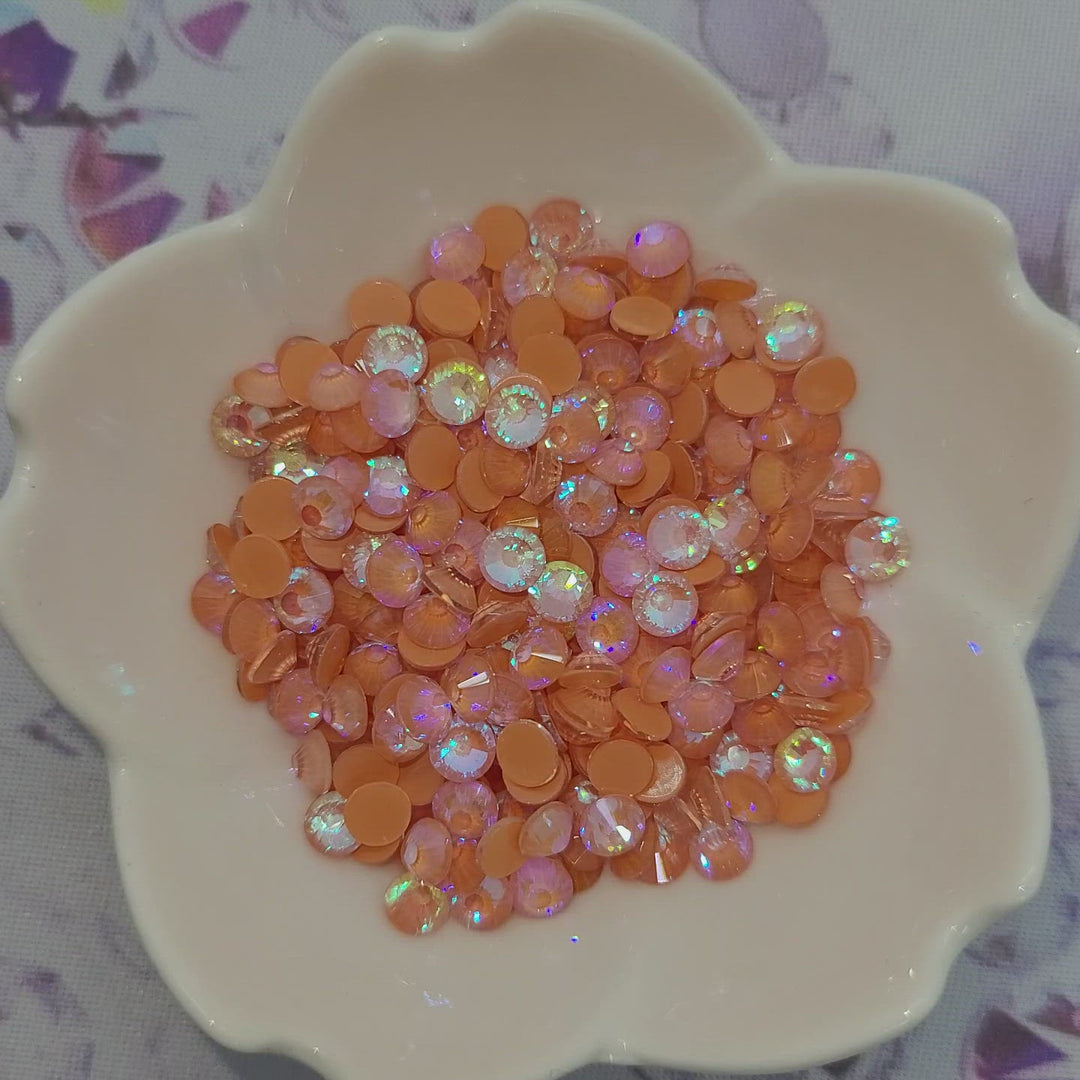 Mocca Orange AB - KiraKira Glass Rhinestones by CrystalNinja