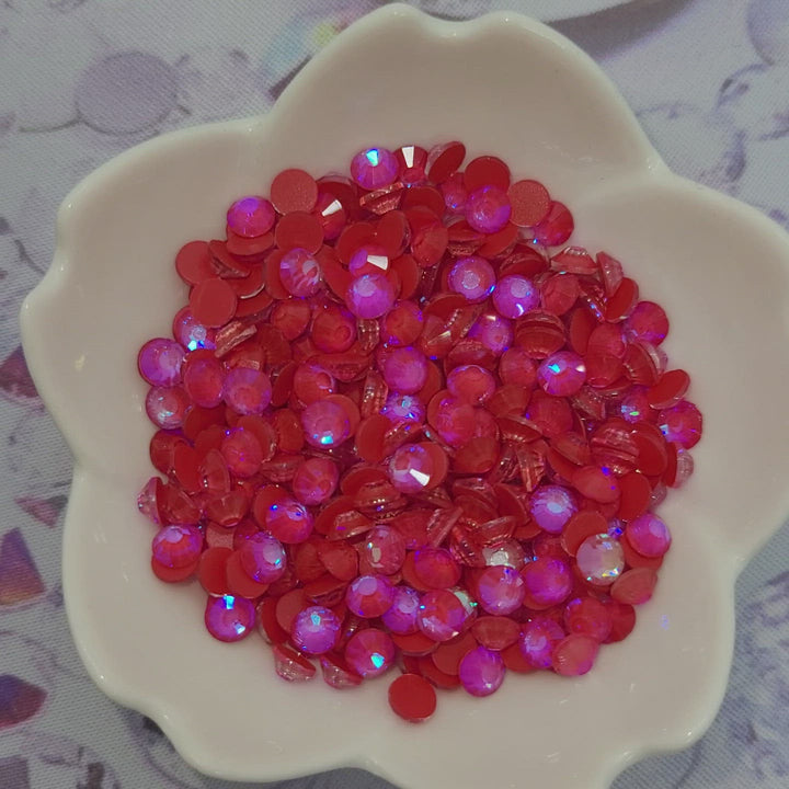 Mocca Red  AB - KiraKira Glass Rhinestones by CrystalNinja