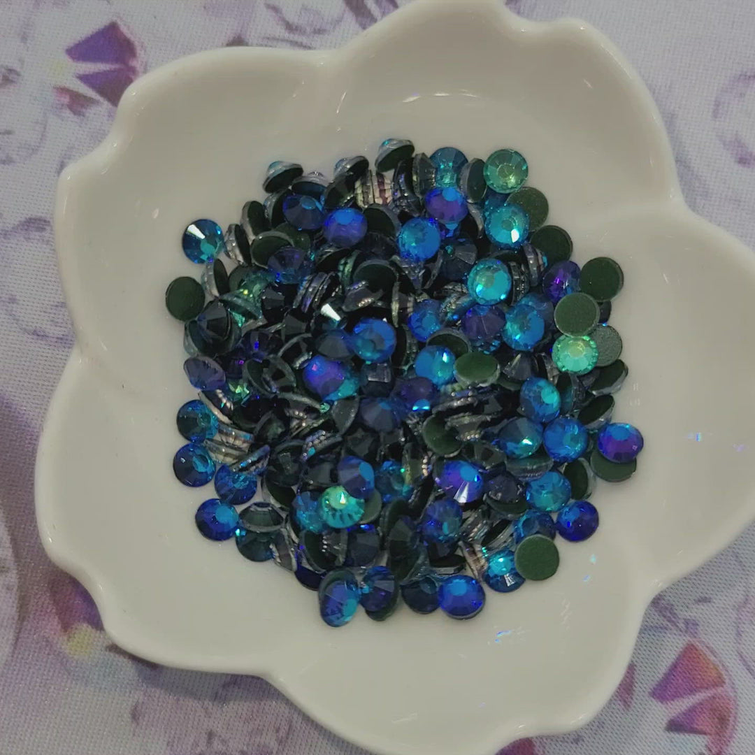 Mocca Blue Purple AB - KiraKira Glass Rhinestones by CrystalNinja